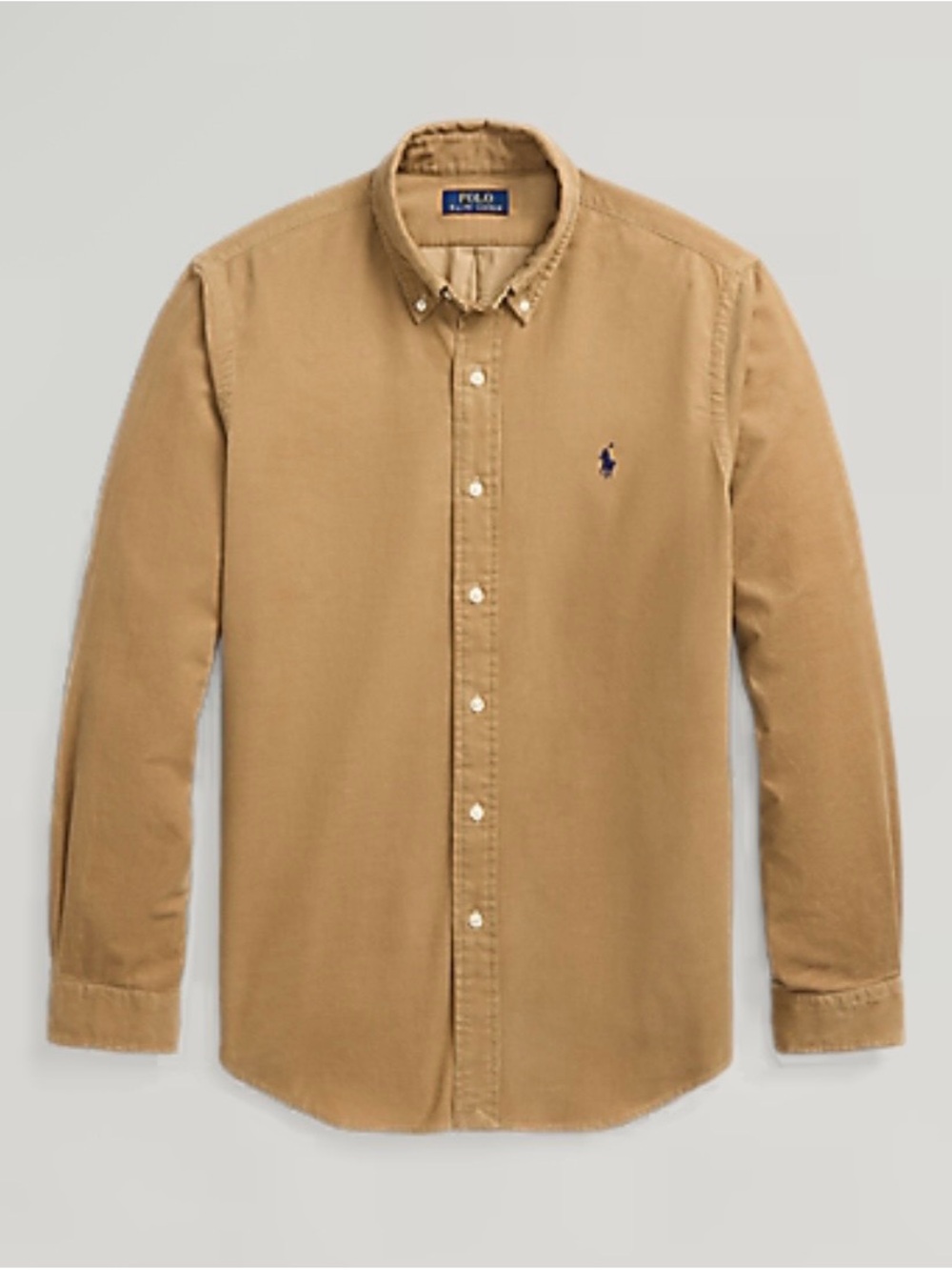 NWT Polo by Ralph Lauren Men's Tan Classic Fit Fine-Wale Corduroy Shirt